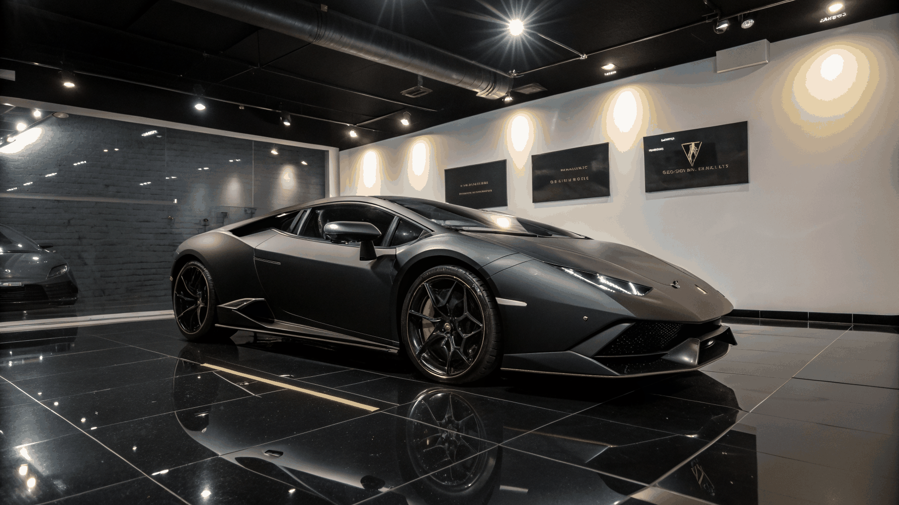Lamborghini Huracan reflecting light after ceramic treatment