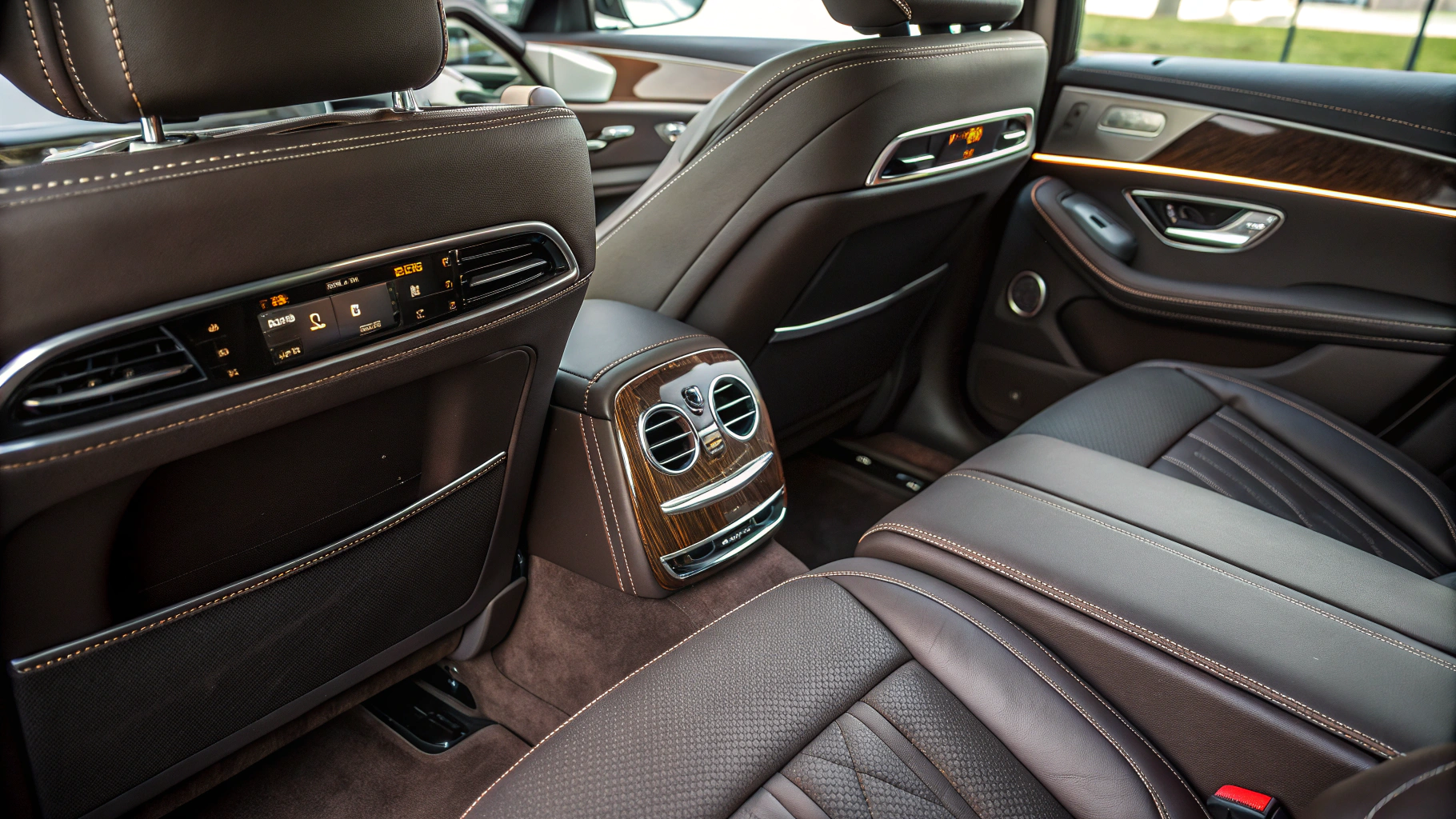 Mercedes-Benz interior after professional leather restoration